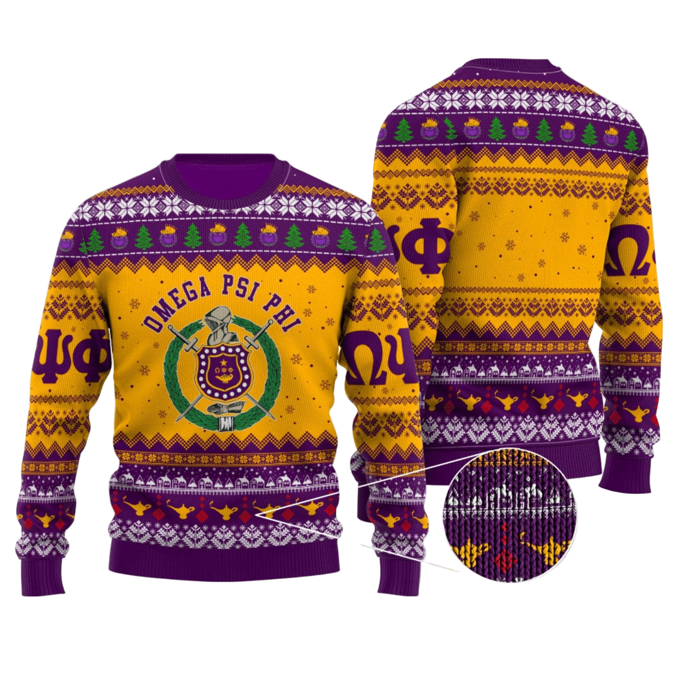 Omega Psi Phi Limited Edition Ugly Christmas Sweater, All Over Print Sweatshirt