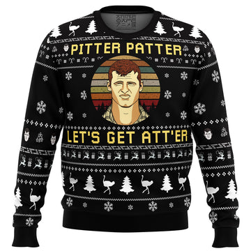 Pitter Patter Let's Get At'er Letterkenny Ugly Christmas Sweater