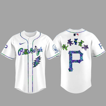 Pittsburgh Pirates Grateful Dead Night 2026 White Baseball Jersey