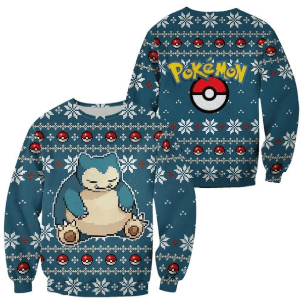 Pokemon Anime Snorlax 50 Ugly Sweater, Pokemon Anime Gift Fan Ugly Sweater 845