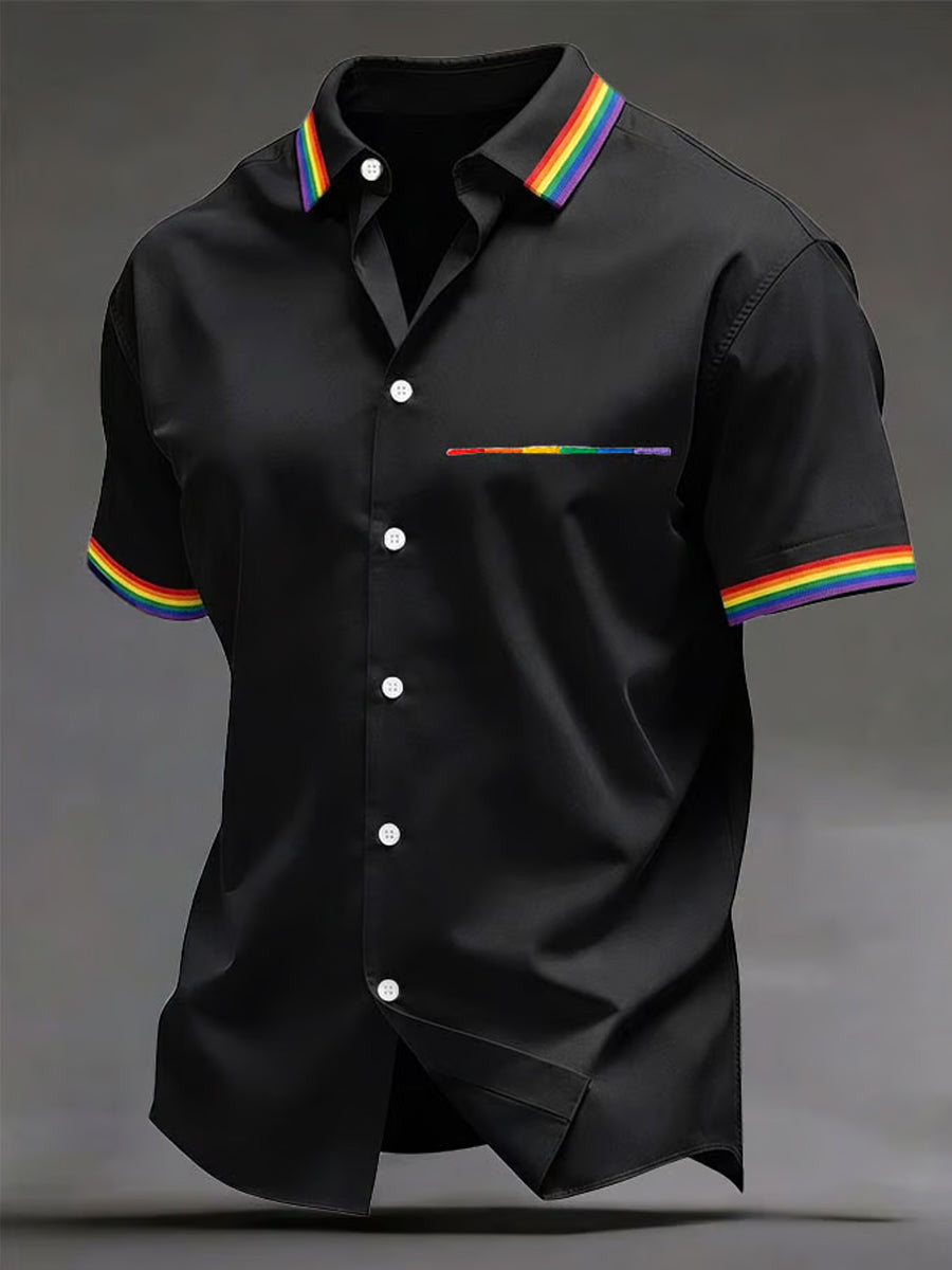 Pride Rainbow Button Shirt Rainbow Pride Month Clothing Gift For The Braver Family