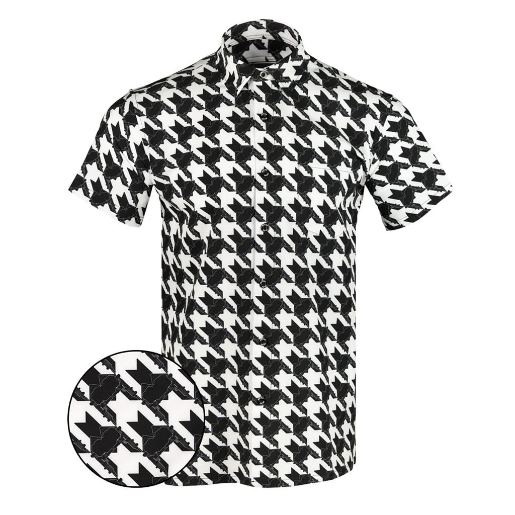 Retro Park Boys Button Down Shirt Gun Print Hawaiian Shirt Gifts For Father In Law -WearandDecor