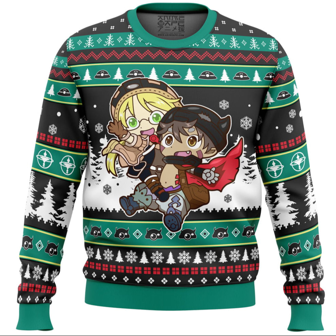 Riku And Reg Made in Abyss Ugly Christmas Sweater