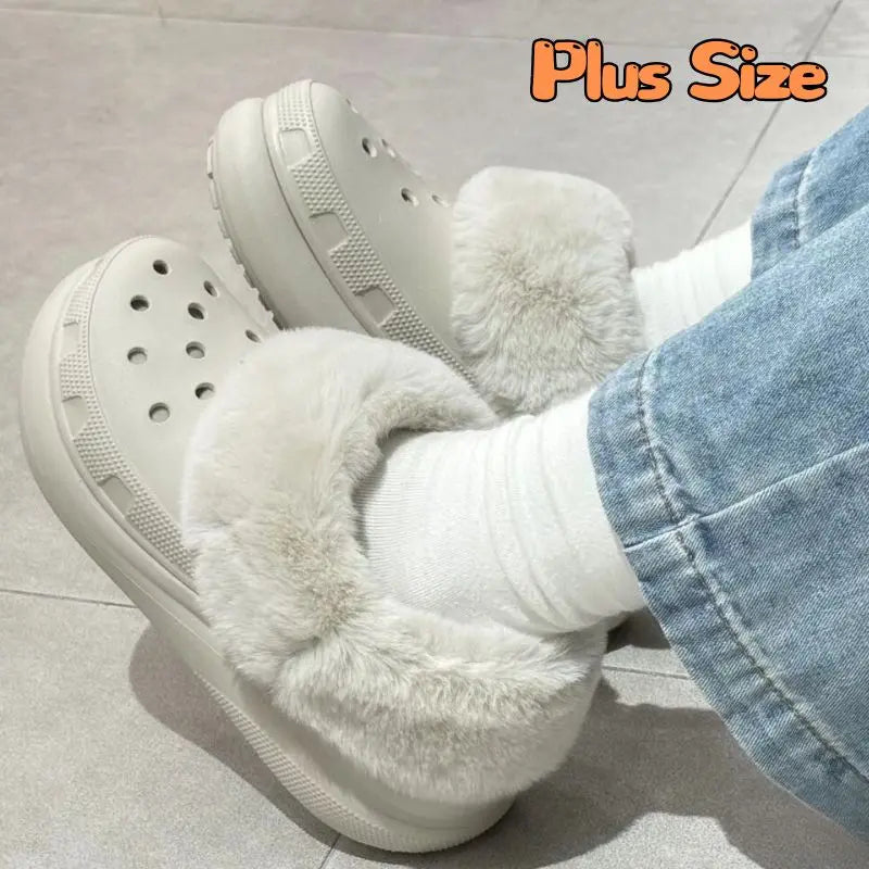 Hot 1 Pair Winter Warm Shoe Cover Inserts Plus Size Furry Replacement Fur Insoles Thickened Fuzzy Fur Insert Lining Shoe Inner