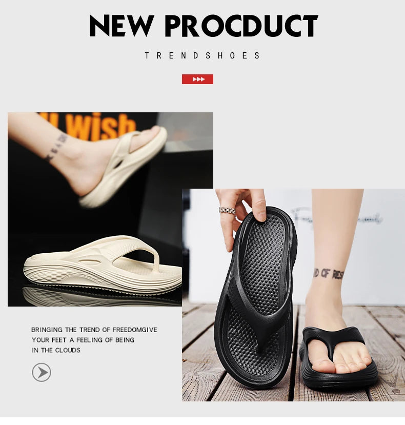 2025 New Beach Shoes for Men Women Summer Soft House Sandals Arch Support Recovery Flip Flops Comfort Orthopedic Slides