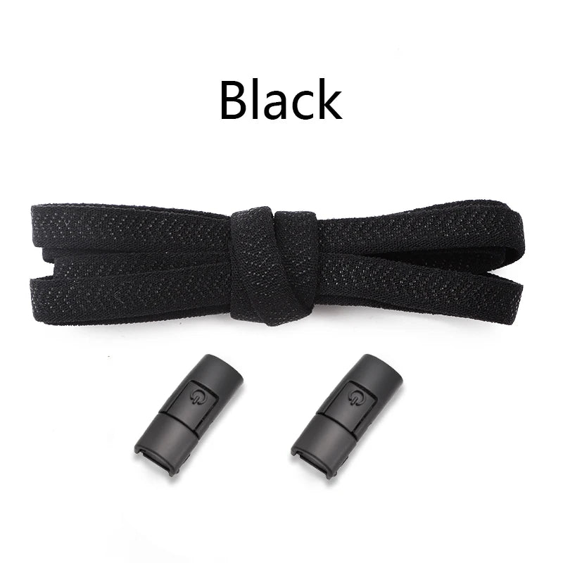 20 Colors Elastic Shoe Laces Without Ties For Sneaker Flats Shoelaces Press Metal lock Lazy Shoelace Casual Shoes Accessories