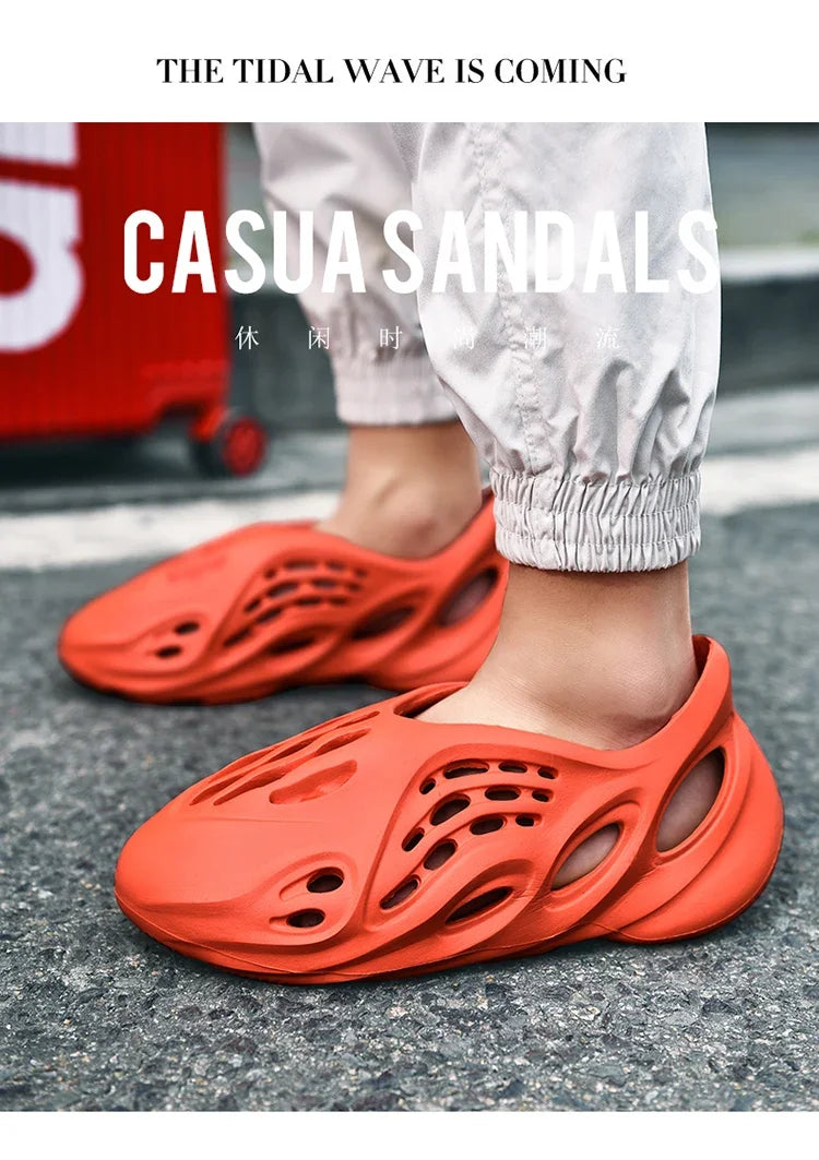 Foam Runner Slides for Men & Women – Lightweight, Breathable Sandals for Beach, Pool & Outdoors