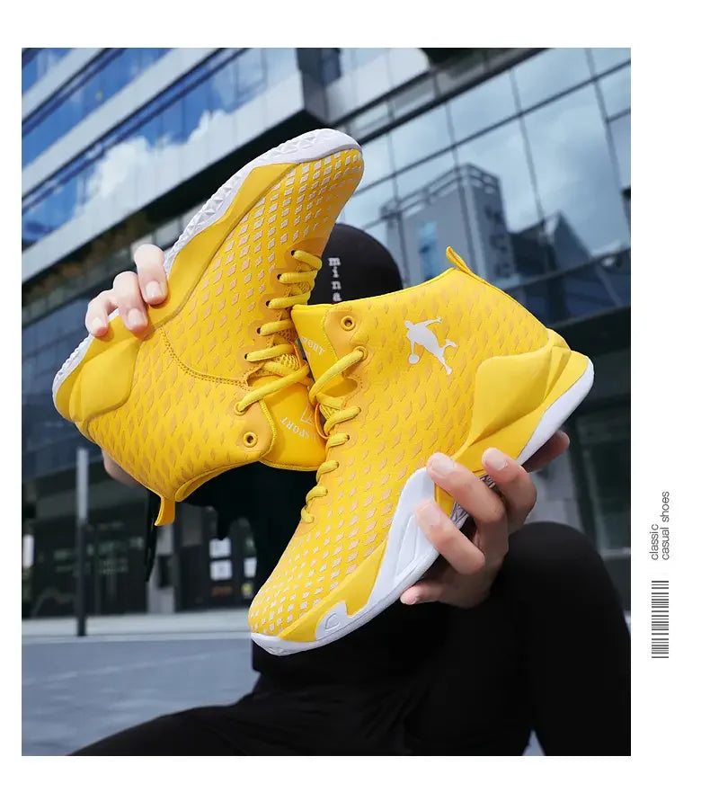 Men’s High-Top Basketball Sneakers – Fashion Street Sport Shoes