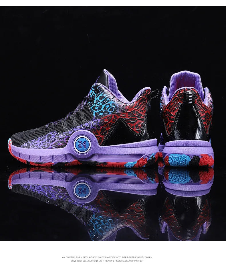 Men Professional Basketball Shoes Kids Men's Cushioning Light Basketball Sneakers Women Mesh Breathable Outdoor Sports Shoes