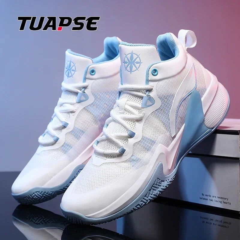 Men's Trend Practical Basketball Shoes Cushioning Elasticity Training New Anti-Skid Breathable Sport Shoes Size 38-45