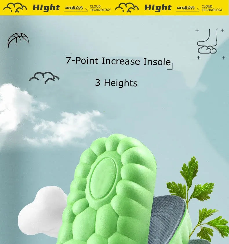 4D Deodorant Orthopedic Height Increase Insole for Shoes Arch Support Plantar Fasciitis Insoles Growing Shoe Sole Templates New