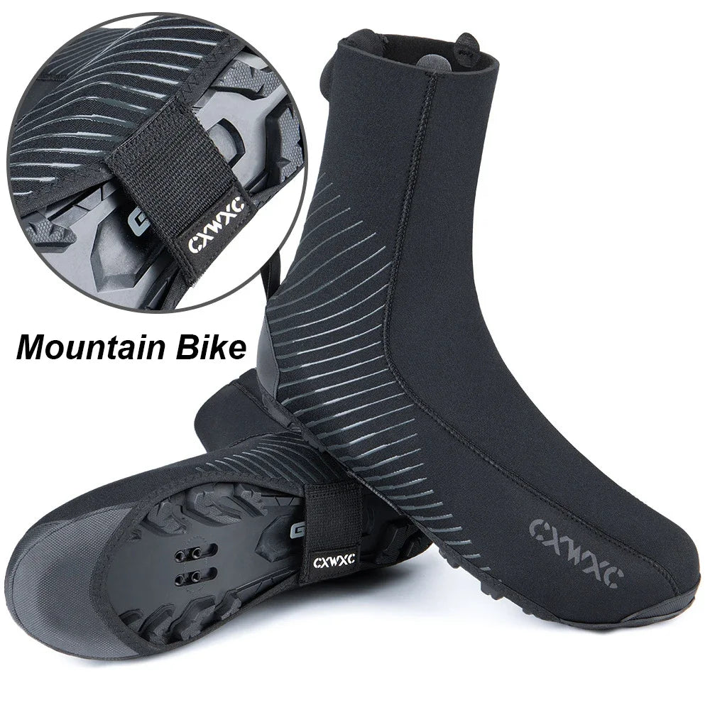 Bicycle Cycling Shoe Covers Winter Warm Windproof Waterproof Shoe Covers Mountain Bike Road Bicycle Anti-skid Shoe Covers