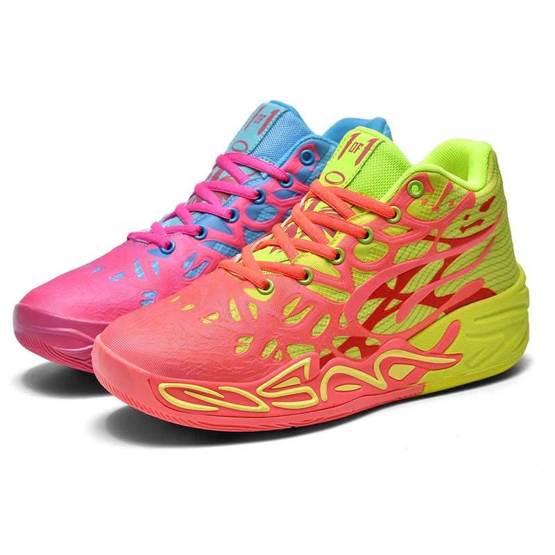 Mens Basketball Shoes Lightweight Comfortable Summer Fitness Training Shock-absorbing High-top Casual Walking Shoes for Men