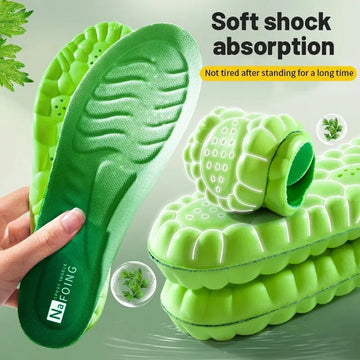 1 Pair Sport Insoles – PU Foam, Shock-Resistant, Breathable & Antibacterial Cushion Inserts