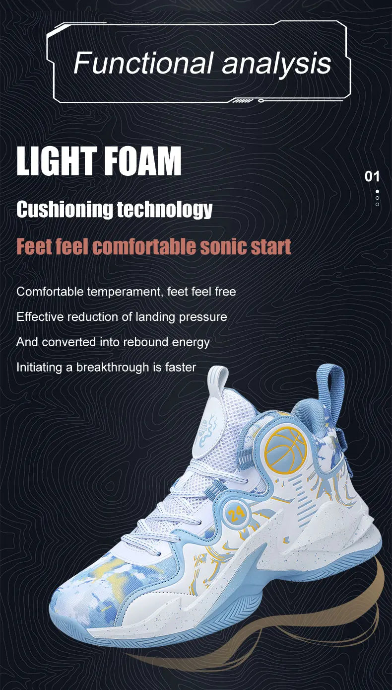 Men’s Basketball Shoes – Non-Slip, Breathable Outdoor Sneakers with Graffiti Design
