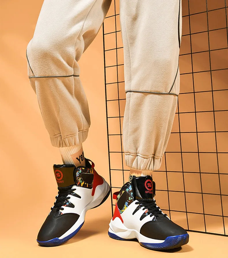 Men’s Basketball Shoes – Breathable, Non-Slip Outdoor Sneakers for Walking & Running
