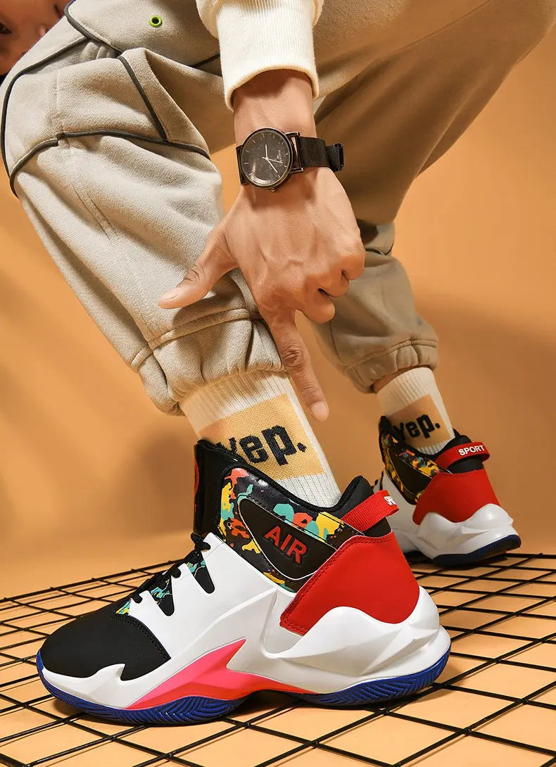 Men’s Basketball Shoes – Breathable, Non-Slip Outdoor Sneakers for Walking & Running