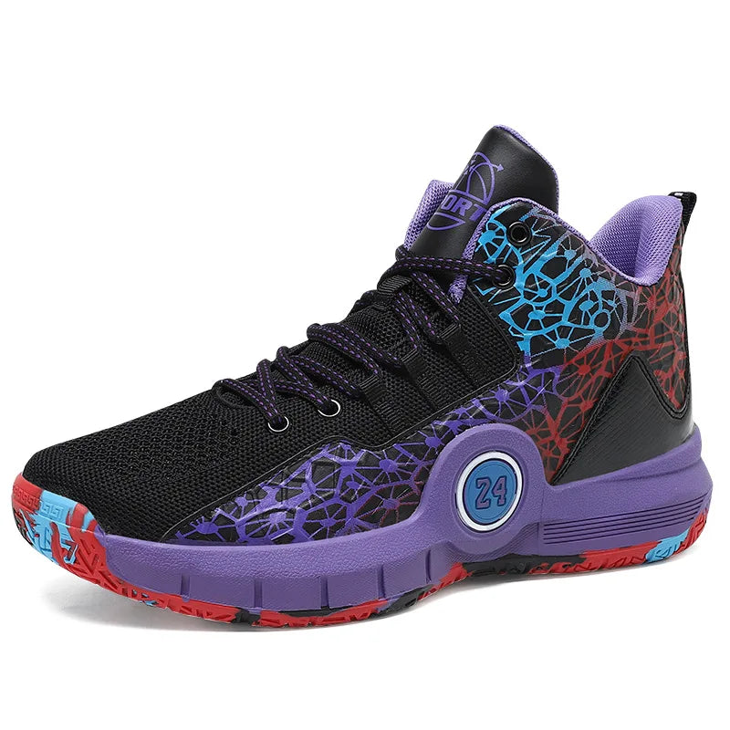 Men Professional Basketball Shoes Kids Men's Cushioning Light Basketball Sneakers Women Mesh Breathable Outdoor Sports Shoes
