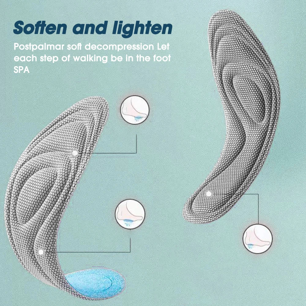 Memory Foam Insoles for Shoes Men Women Nano Antibacterial Massage Sport Insole Feet Orthopedic Cushion Running Shoe Sole