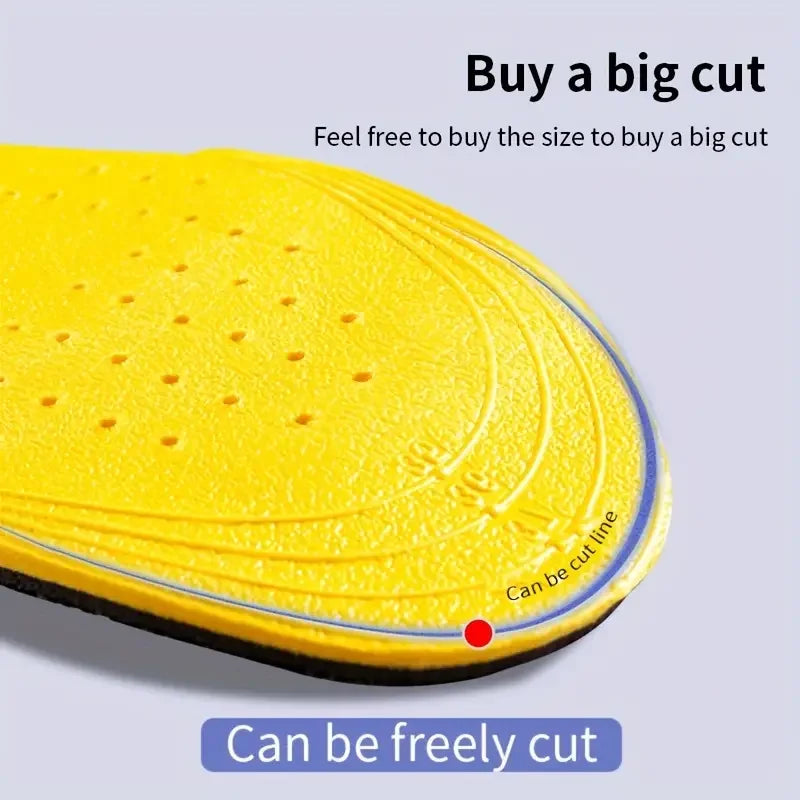 1pair 1.5-3.5cm (0.59-1.38in) Invisible Height Increase Insoles, Light Soft Elastic Breathable Shock Absorption Insoles