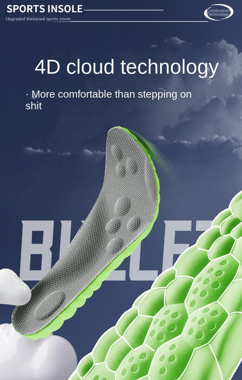 High Elasticity Latex Sport Insoles Soft Shoe Pads Arch Support Orthotic Insoles Breathable Deodorant Shock Absorption Cushion
