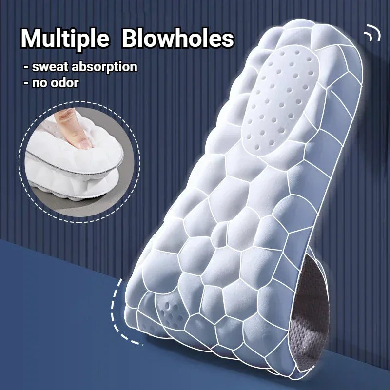 High Elasticity Latex Sport Insoles Soft Shoe Pads Arch Support Orthotic Insoles Breathable Deodorant Shock Absorption Cushion