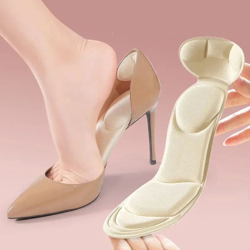 1/2Pair Memory Foam Insole Pad Inserts Heel Post Back Breathable Anti-slip for High Heel Shoe Insert Protector Shoes Insoles