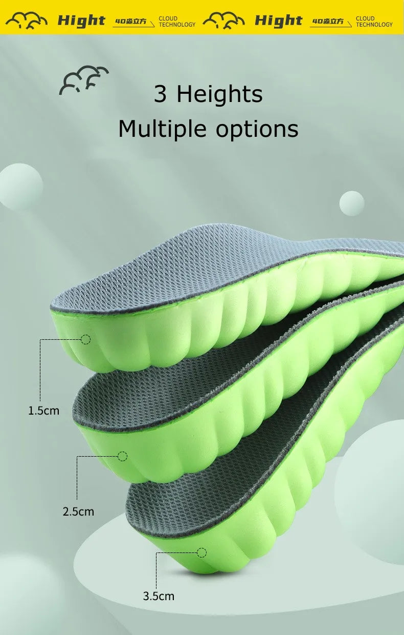 4D Deodorant Orthopedic Height Increase Insole for Shoes Arch Support Plantar Fasciitis Insoles Growing Shoe Sole Templates New