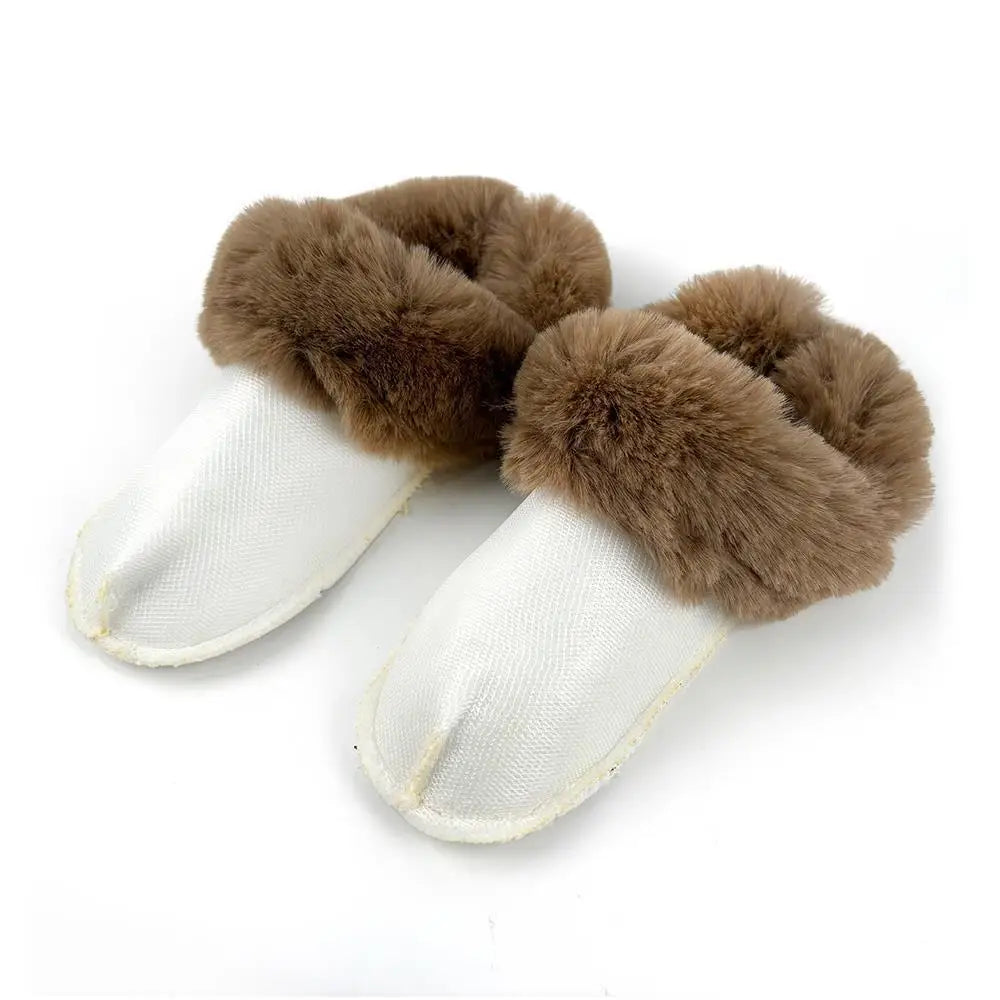 Pair Hole Shoes Plush Liner Winter Warm Inserts for Slippers Shoe Covers Soft Thickened Fur Lining Detachable Shoe Pads