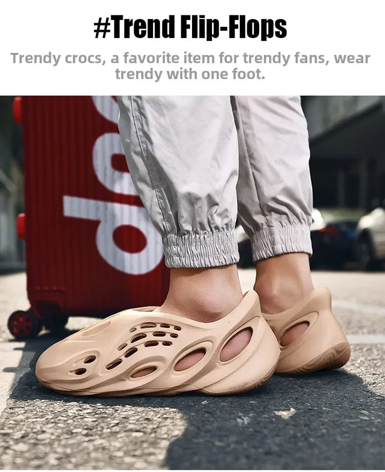 Foam Runner Slides for Men & Women – Lightweight, Breathable Sandals for Beach, Pool & Outdoors