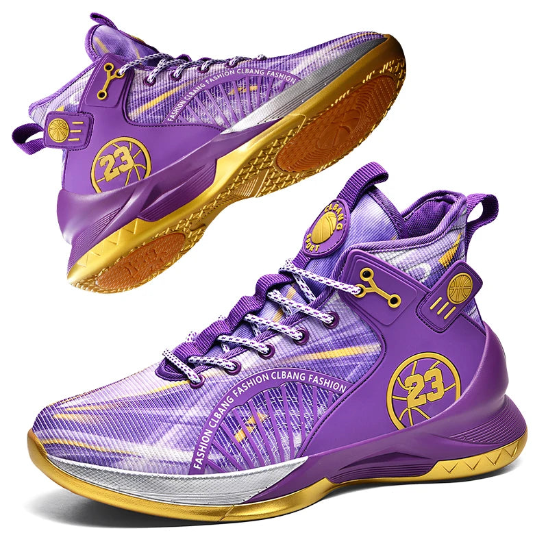 Men’s Fashion Basketball Shoes – Breathable, Non-Slip Running Sneakers