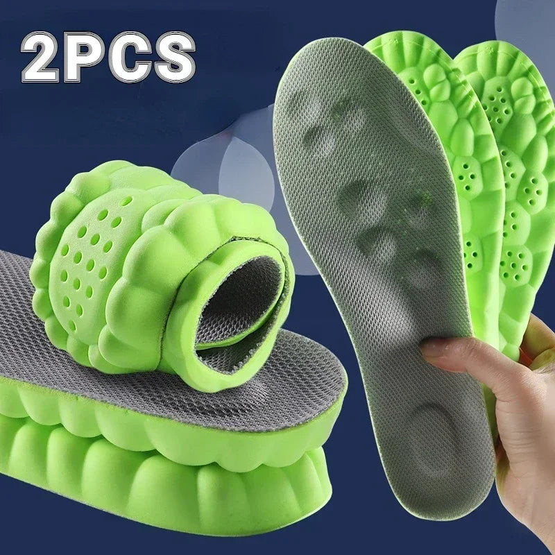 High Elasticity Latex Sport Insoles Soft Shoe Pads Arch Support Orthotic Insoles Breathable Deodorant Shock Absorption Cushion