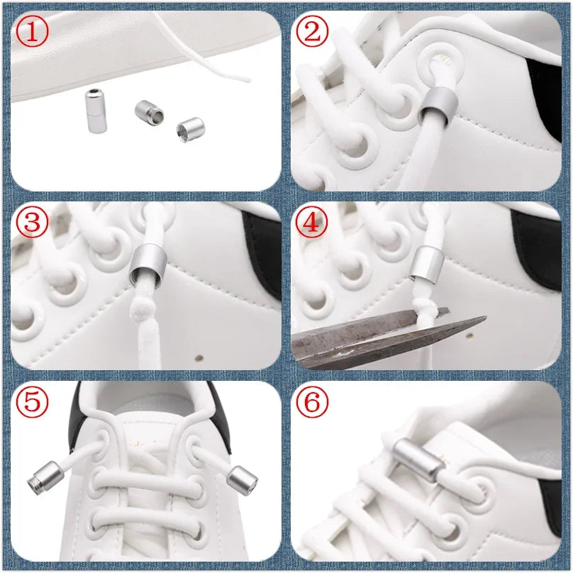 1Pair Elastic Lazy Shoelaces No Tie Shoe Laces Sneakers Flats Shoelaces for Adult Quick Shoelace Fit All Shoes