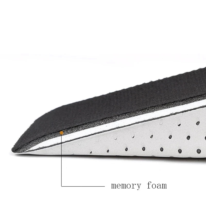 2-4cm Memory Foam Insoles for Shoes Men Height Increase Templates Breathable Sweat-absorbent Insoles for Feet Running Accessorie