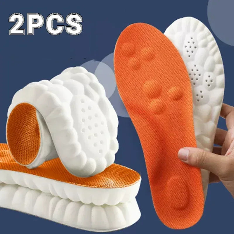 High Elasticity Latex Sport Insoles Soft Shoe Pads Arch Support Orthotic Insoles Breathable Deodorant Shock Absorption Cushion