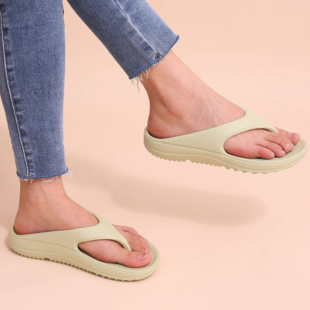 Crestar Thick Sole Flip-Flops – Soft Non-Slip Sandals for Men & Women, Summer Beach, Shower & Yoga Use
