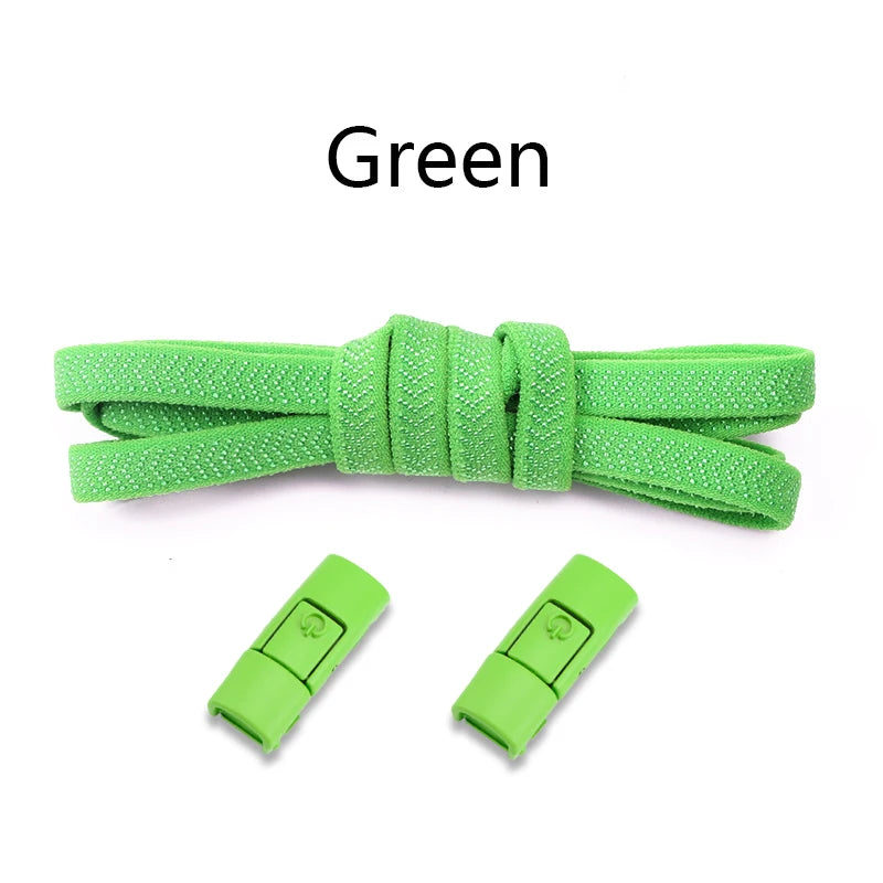 20 Colors Elastic Shoe Laces Without Ties For Sneaker Flats Shoelaces Press Metal lock Lazy Shoelace Casual Shoes Accessories