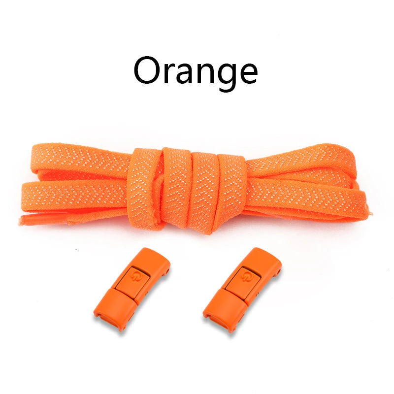 20 Colors Elastic Shoe Laces Without Ties For Sneaker Flats Shoelaces Press Metal lock Lazy Shoelace Casual Shoes Accessories