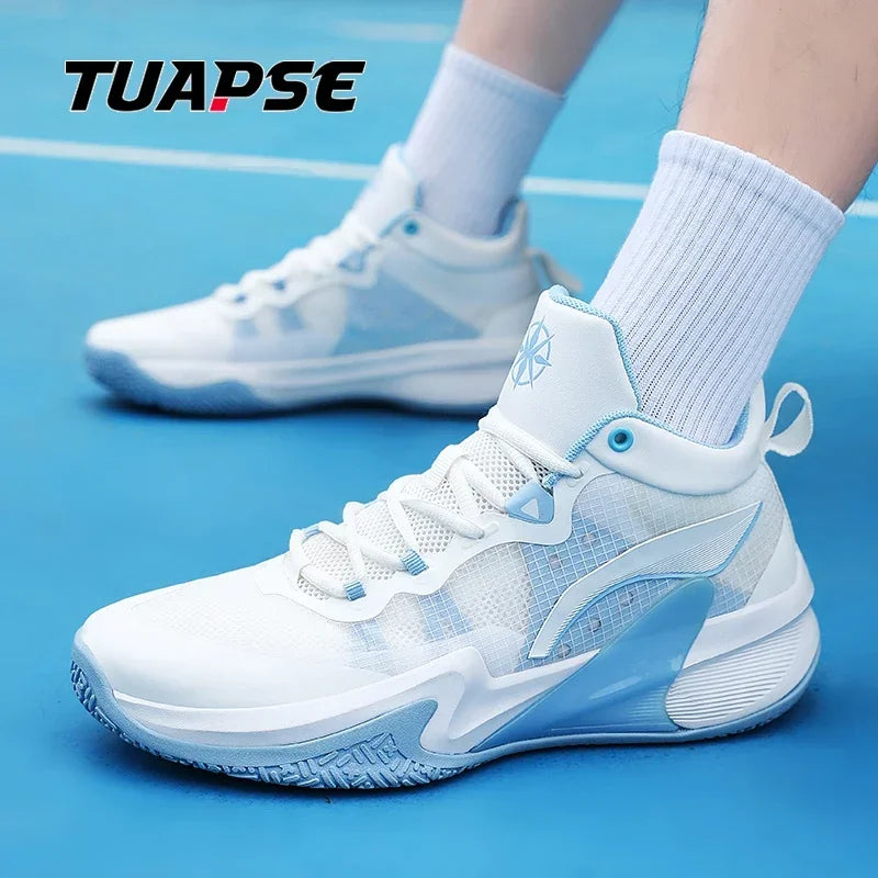 Men's Trend Practical Basketball Shoes Cushioning Elasticity Training New Anti-Skid Breathable Sport Shoes Size 38-45