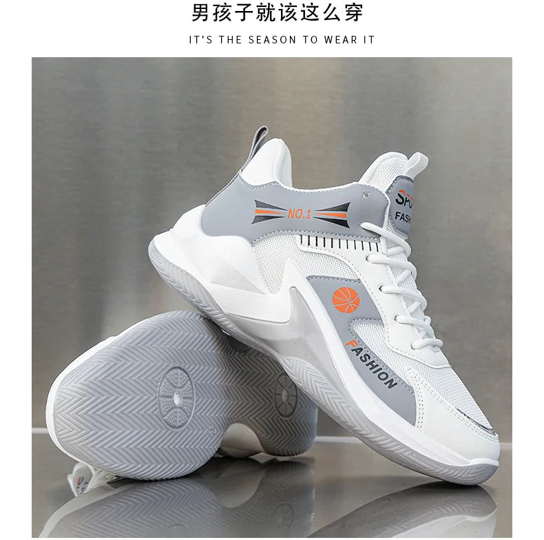 2025 Men’s Retro Basketball Shoes – Breathable Non-Slip Gym & Training Sneakers