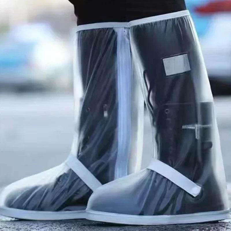 Reusable Motorcycle Scooter Dirt Bike Rain Shoes Cover Non-Slip Boot Covers Unisex Bicycle Shoes Protectors  For Rainy Snowy Day