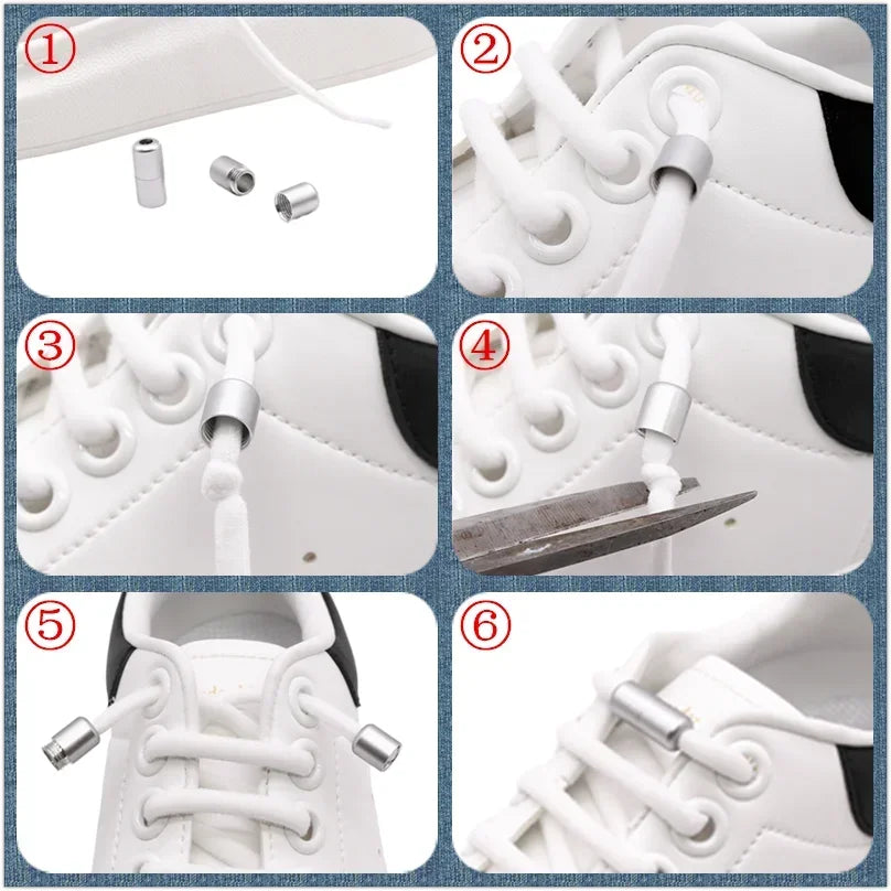 1Pair Elastic Lazy Shoelaces No Tie Shoe Laces Sneakers Flats Shoelaces for Adult Quick Shoelace Fit All Shoes Freeshipping