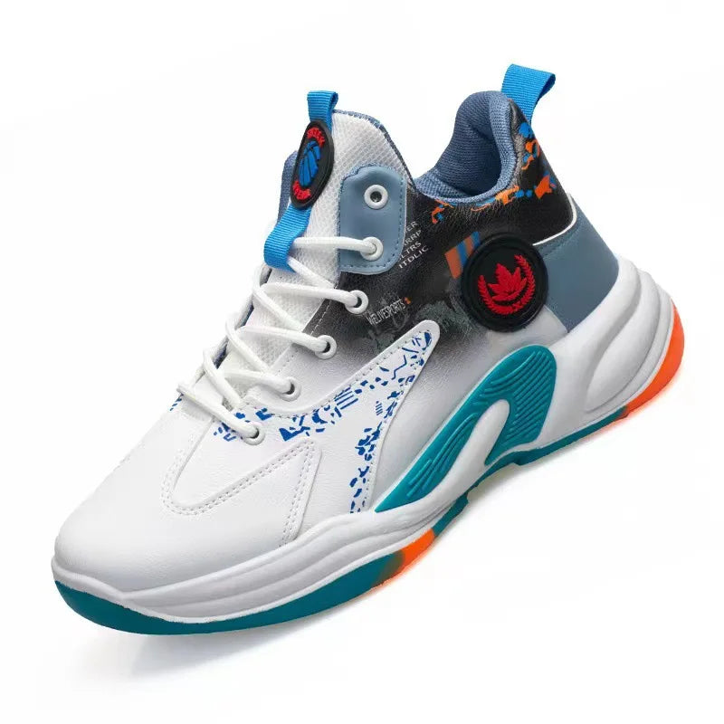Men’s High-Top Basketball Shoes – Breathable Outdoor Sport Sneakers