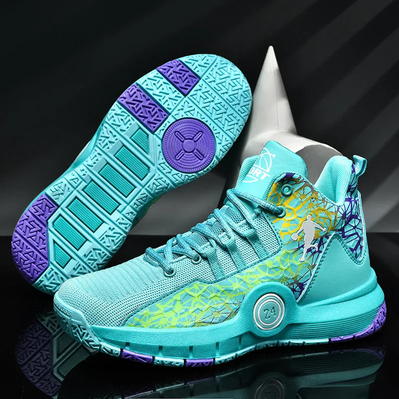 Men Professional Basketball Shoes Kids Men's Cushioning Light Basketball Sneakers Women Mesh Breathable Outdoor Sports Shoes