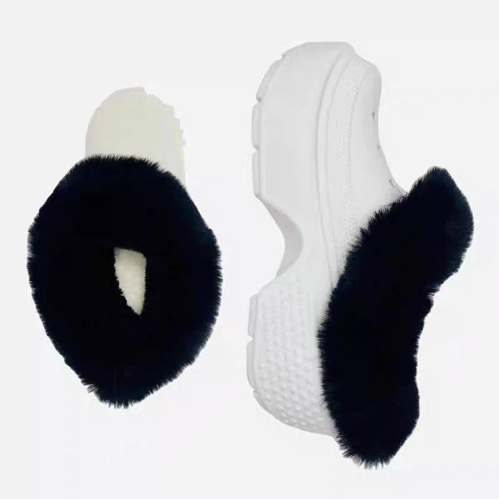 Hot 1 Pair Winter Warm Shoe Cover Inserts Plus Size Furry Replacement Fur Insoles Thickened Fuzzy Fur Insert Lining Shoe Inner