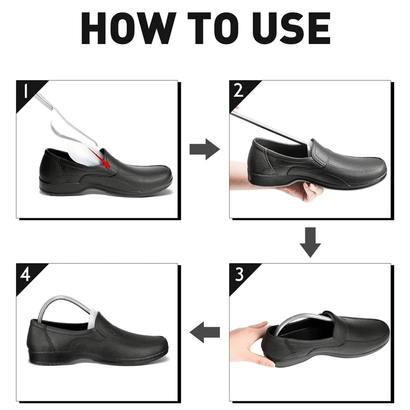Repacego 1 Pairs Practical Plastic Shoe Trees Adjustable Length Shoe Trees Stretcher Boot Holder Organizers Shoe Stretcher