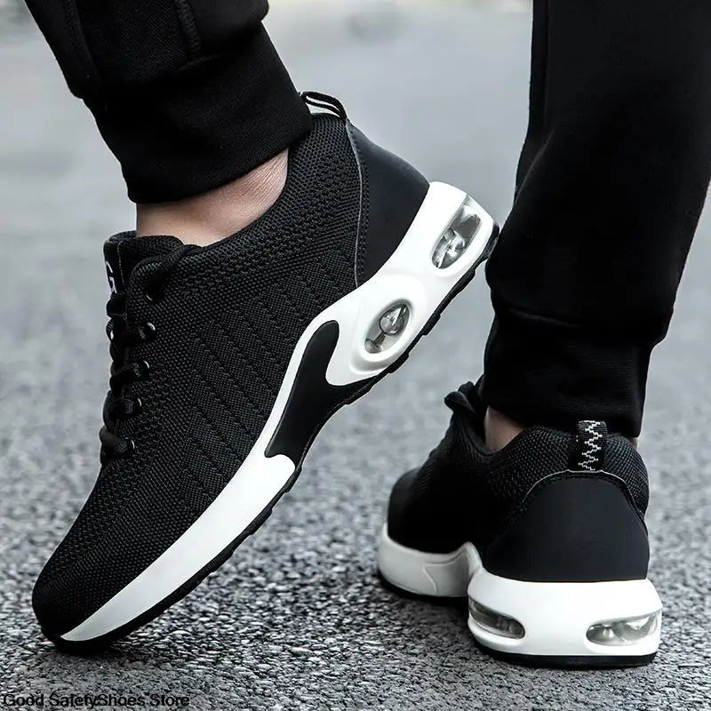 Steel Toe Safety Shoes Men Women Security Protection Work Shoes Lightweight Safety Boots Air Cushion Indestructible Shoes