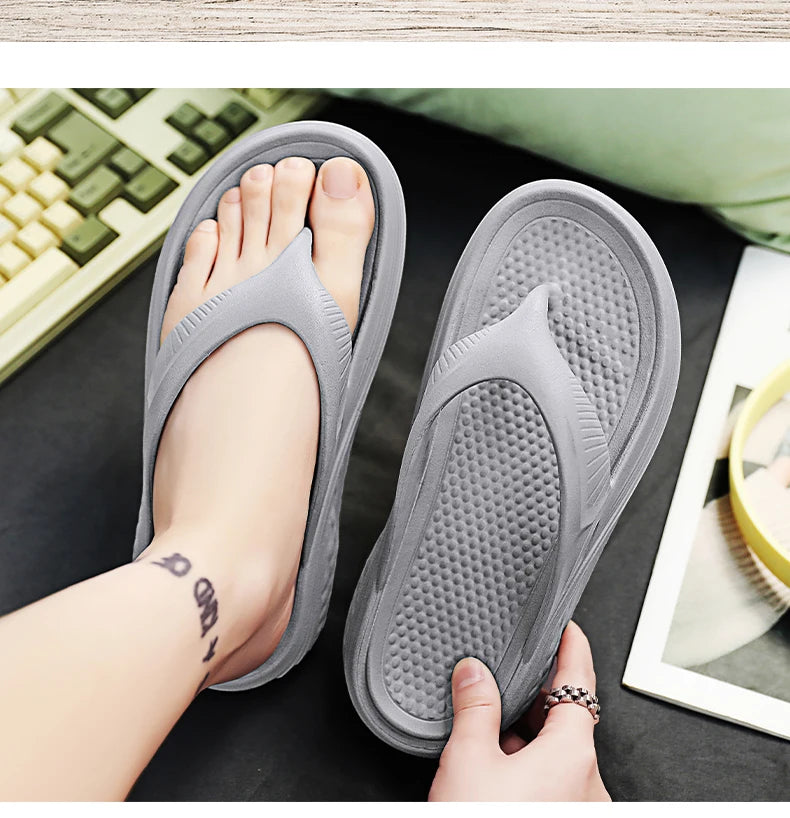 2025 New Beach Shoes for Men Women Summer Soft House Sandals Arch Support Recovery Flip Flops Comfort Orthopedic Slides