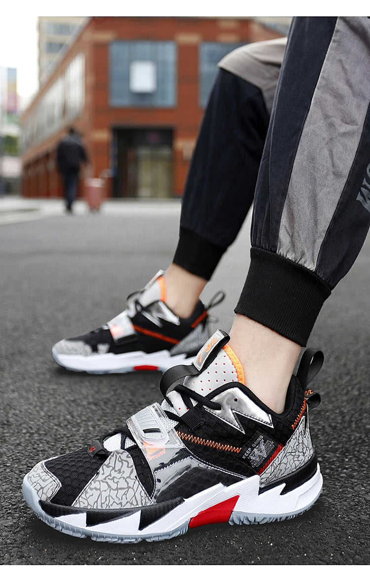 Men Basketball Shoes Couple Brethable Outdoor Sports Shoes Women Basketball Sneakers Men Trainer Gym Shoes Male High-top