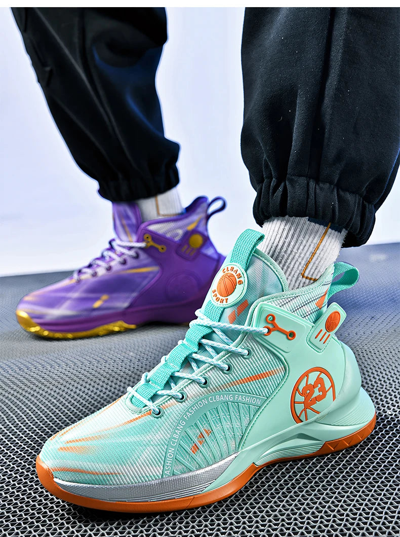 Men’s Fashion Basketball Shoes – Breathable, Non-Slip Running Sneakers